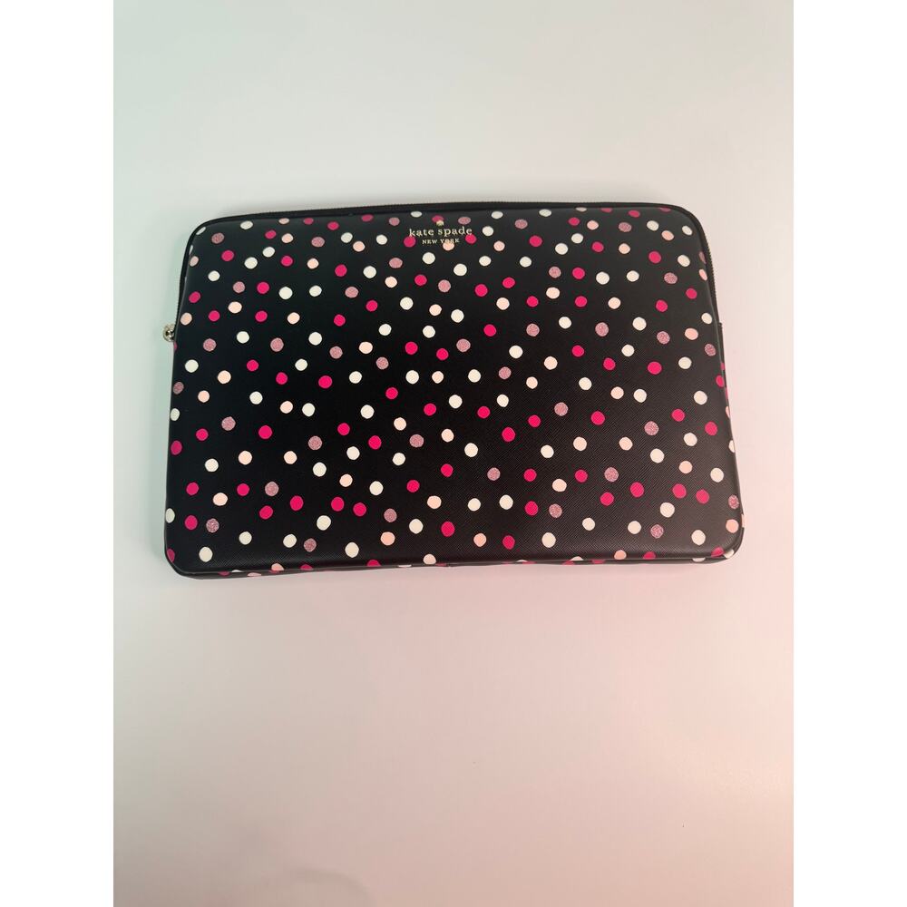 NWOT! Kate Spade Leather Laptop Travel Case - Glitter Dot Multi